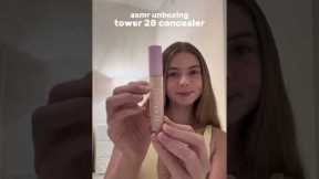 new asmr unboxing tower 28 concealer and sephora beauty blender - mini makeup haul #unboxing #trend