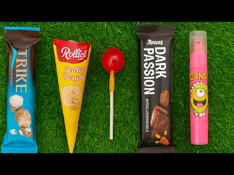 ASMR: Unboxing a Giant Mystery Box Full of Candy chocolate rainbow lollipops Satisfying video🍡🍭🍓