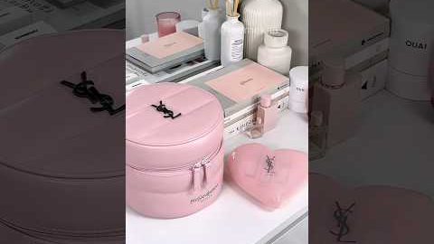 New @YSLBeautyOfficial candy glaze & that vanity case!!!🩰☁️🏹 #makeup #sephora #preppy #pretty