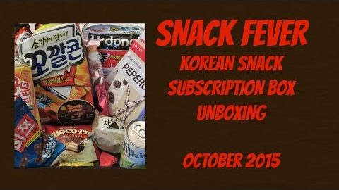 SNACK FEVER Subscription Box Unboxing! KOREAN Snack Food!  October 2015