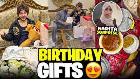 Expensive Birthday Gifts Unboxing 🎂Nashta Surprise From Ghazal Aapi 🤩