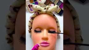 ASMR Satisfying with Unboxing & Review Mannequin Makeup Skincare Sounds Video Fast No talk mask pink