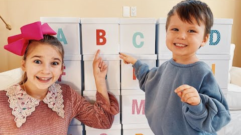 ABC Learn Alphabet with Leo and K | English Letter Boxes for Kids
