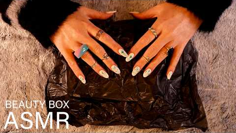 ASMR Beauty Box Unboxing Look Fantastic (🎧 soft spoken/whisper, tapping, scratching)