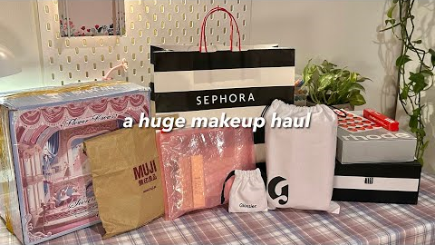 🦢🩰 a huge and aesthetic makeup haul | ౨ৎ˚⟡˖ ࣪  flower knows, rhode skin, glossier, sephora