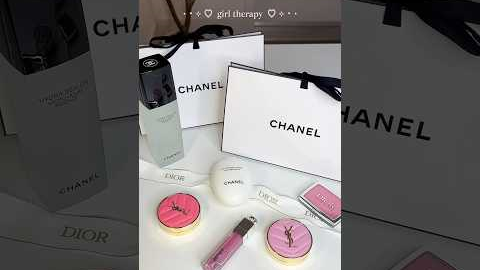 girl therapy 🫧☁️ #girlythings #makeuphaul #unboxing #asmr #skincare #diorbeauty #chanelbeauty #ysl