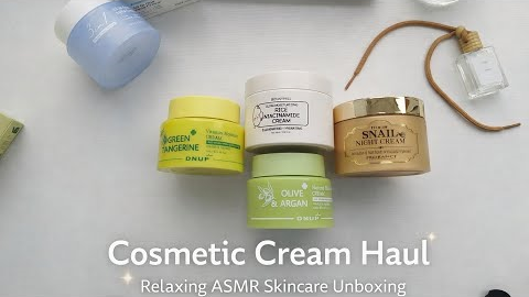 Satisfying Cosmetic Cream Unboxing ASMR 💄 Relaxing Skincare Sounds