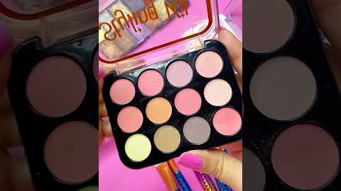 ASMR Makeup Set Satisfying with Unboxing & Review Pink Sounds Video Eyeshadow Kit