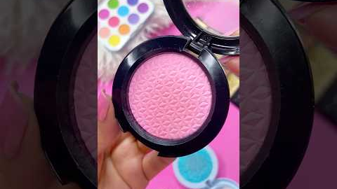 ASMR Makeup Set Satisfying with Unboxing & Review Pink Sounds Video Rainbow kit