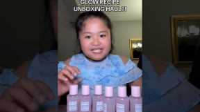 MY LITTLE SISTER UNBOXING HER FIRST EVER PR PACKAGE FROM GLOW RECIPE!? | Sean Anthony