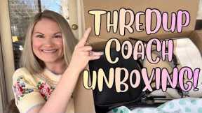 THREDUP COACH RESCUE BOX MYSTERY UNBOXING & SALE! #mysteryunboxing #threduprescuebox #purses 