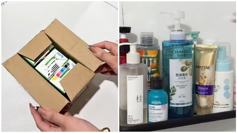 Asmr Unboxing Sound! Aahan Asmr #asmrsounds #unpacking #cosmetics #skincare #home #asmr episode 381