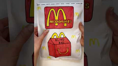 🍔McDonald’s Blind Bag🍔 #blindbag #asmr #asmrunboxing #paperdiy #papersquishy #papercraft #art