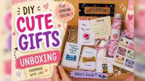 DIY Cute Gifts Unboxing💌Made With love #DIYGift #GiftUnboxing #HandmadeGift #Aesthetic #BirthdayGift