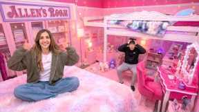 I Transformed My Brother's Entire Room Pink! (sorry Allen)