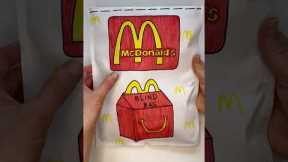 🍔McDonald’s Blind Bag🍔 #blindbag #asmr #asmrunboxing #paperdiy #papersquishy #papercraft #art