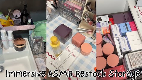 {ASMR ✨} Immersive Skincare Restock | Satisfying Unboxing Haul 📦🛒 | Beauty Products Organization.#yt