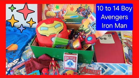 Operation Christmas Child - 10 to 14 Boy Avengers/Iron Man Unboxing!