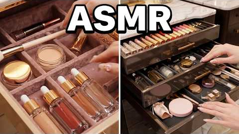 (ASMR) Luxury Makeup Drawer ASMR ✨ Soft Whisper Unboxing | Lipsticks, Skincare #asmr   #satisfying 