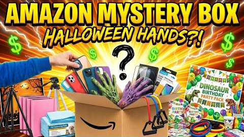 Amazon Mystery Box Unboxing: Phone Cases, Art Easels & Halloween Finds