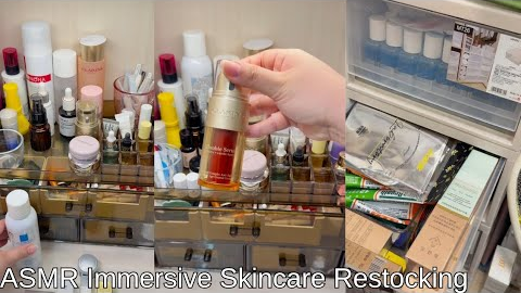 ASMR 🎧 Skincare Restock Unboxing Haul📦✨#asmr #satisfying #skincare #restock #viralvideo #youtube #yt