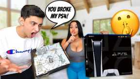 DESTROYING My Boyfriends PS4 & Surprising him with NEW PLAYSTATION 5! (PS5 Unboxing)